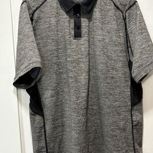 Lululemon Athletica Charcoal and Black Polo Shirt